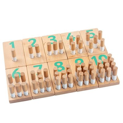 Laubsägen-hölzernes Zahl-Block-Spielwaren-Baby-pädagogische Spielwaren Digital 8cm