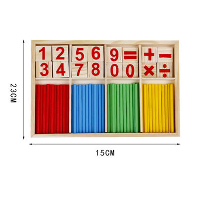 Mathe-Toy Montessori Counting Blocks Non-toxische Substanz Zahl-Digital 23cm hölzerne