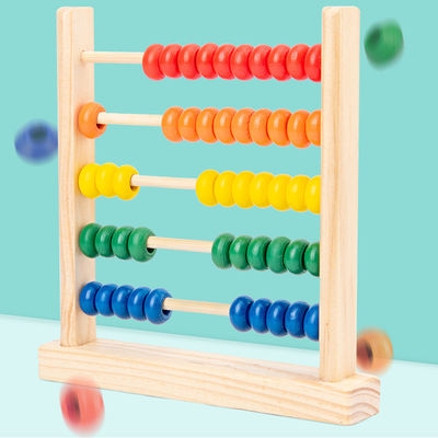 geometrische 15cm Holzperle 3D, die Abakus-Kind Toy Numbers Counting zählt