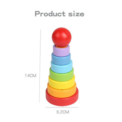 5.51in hölzernes Montessori Baby-Spielwaren-Buchenholz Teether