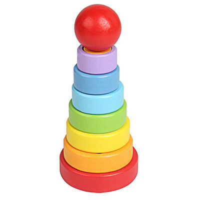 5.51in hölzernes Montessori Baby-Spielwaren-Buchenholz Teether