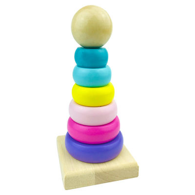 5.51in hölzernes Montessori Baby-Spielwaren-Buchenholz Teether