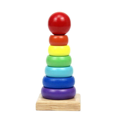 5.51in hölzernes Montessori Baby-Spielwaren-Buchenholz Teether