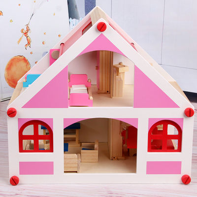 Miniatur 37.5cm Casa-Weinlese-hölzerne Puppenhaus-Möbel-s DIY