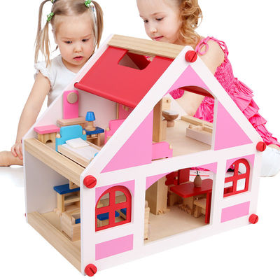 Miniatur 37.5cm Casa-Weinlese-hölzerne Puppenhaus-Möbel-s DIY
