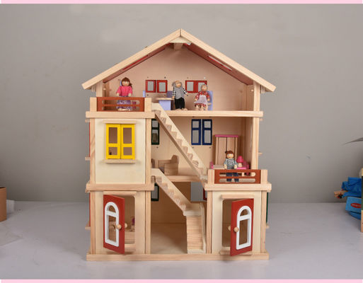 Garagen-Mini Dollhouse Furniture Wooden Miniature-Puppenhaus der Kinddiy 55.5cm