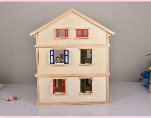 Garagen-Mini Dollhouse Furniture Wooden Miniature-Puppenhaus der Kinddiy 55.5cm