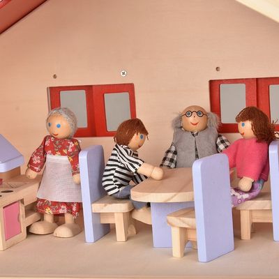 Garagen-Mini Dollhouse Furniture Wooden Miniature-Puppenhaus der Kinddiy 55.5cm