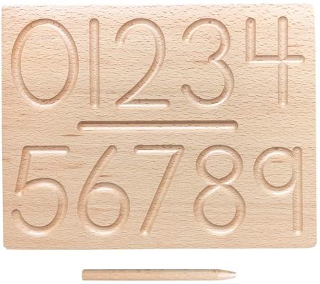 Alphabete verschalen 29cm hölzernes Mathe Toy Counting Teaching Language