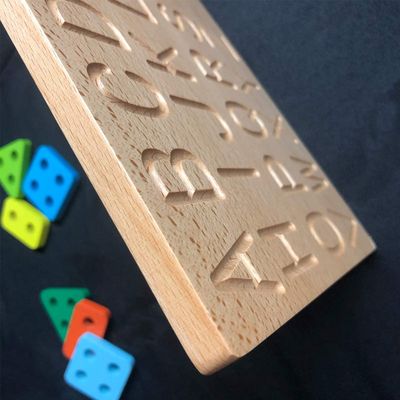 Alphabete verschalen 29cm hölzernes Mathe Toy Counting Teaching Language