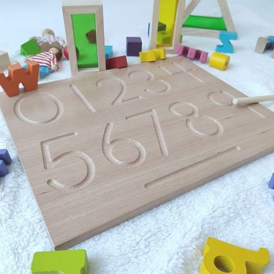 Alphabete verschalen 29cm hölzernes Mathe Toy Counting Teaching Language