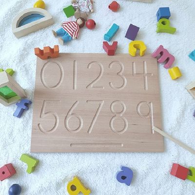 Alphabete verschalen 29cm hölzernes Mathe Toy Counting Teaching Language