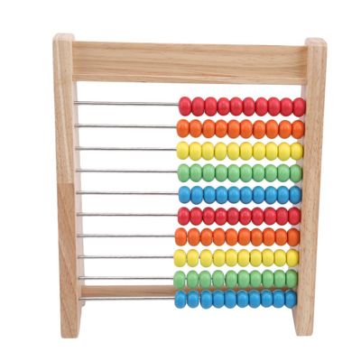 Hölzerne Zählungsperlen arithmetischer Abakus-hölzerne Mathe-Toy Rainbows 7cm
