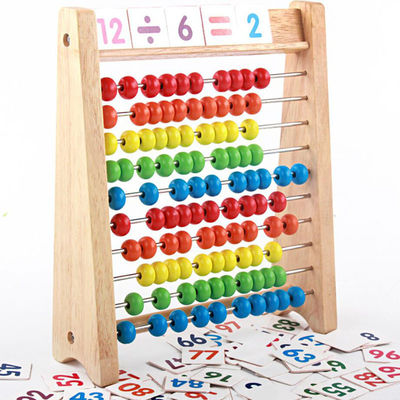 Hölzerne Zählungsperlen arithmetischer Abakus-hölzerne Mathe-Toy Rainbows 7cm