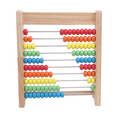 Hölzerne Zählungsperlen arithmetischer Abakus-hölzerne Mathe-Toy Rainbows 7cm