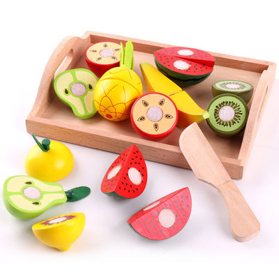 Das Kochen stützt 5.5cm hölzerne Rollen-Spiel-Nahrungsmittelmagnetische Frucht-Spielwaren