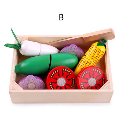 Das Kochen stützt 5.5cm hölzerne Rollen-Spiel-Nahrungsmittelmagnetische Frucht-Spielwaren