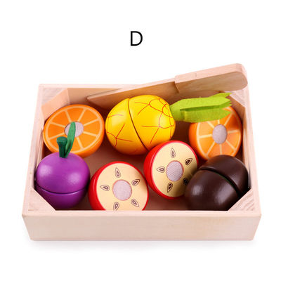 Das Kochen stützt 5.5cm hölzerne Rollen-Spiel-Nahrungsmittelmagnetische Frucht-Spielwaren