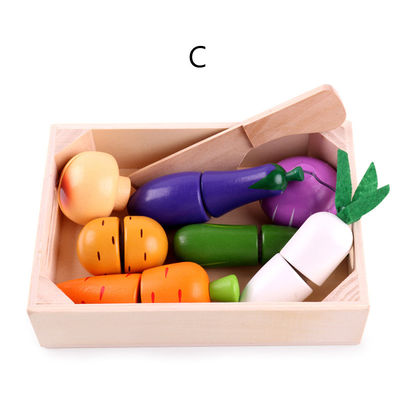 Das Kochen stützt 5.5cm hölzerne Rollen-Spiel-Nahrungsmittelmagnetische Frucht-Spielwaren