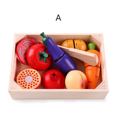 Das Kochen stützt 5.5cm hölzerne Rollen-Spiel-Nahrungsmittelmagnetische Frucht-Spielwaren