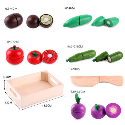 Das Kochen stützt 5.5cm hölzerne Rollen-Spiel-Nahrungsmittelmagnetische Frucht-Spielwaren