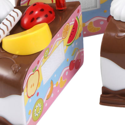Stellte hölzerner Frucht-Ausschnitt DIY 5.9inch Geburtstags-Kuchen Toy Plastic ein