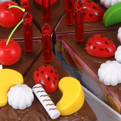 Stellte hölzerner Frucht-Ausschnitt DIY 5.9inch Geburtstags-Kuchen Toy Plastic ein