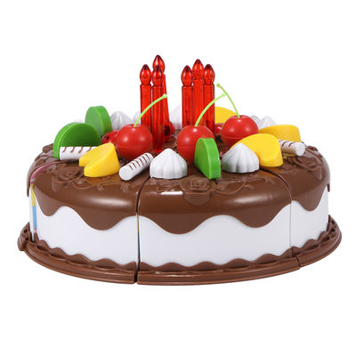 Stellte hölzerner Frucht-Ausschnitt DIY 5.9inch Geburtstags-Kuchen Toy Plastic ein