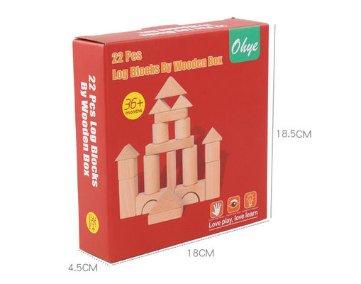 Großes riesiges hölzernes 22PCS Baustein klassisches Schloss 17.5cm