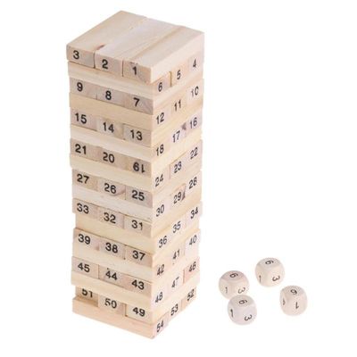 Stellen-Domino-hölzerne Bausteine Toy Tower Stacking Game