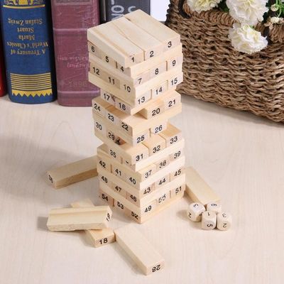 Stellen-Domino-hölzerne Bausteine Toy Tower Stacking Game
