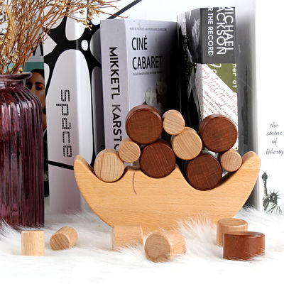 Montessori-Mond-kleines hölzernes Baustein Ziel-Buchen-Balance