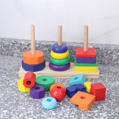 Geometrische hölzerne Bausteine Toy Sorting Board des Stapler-21cm