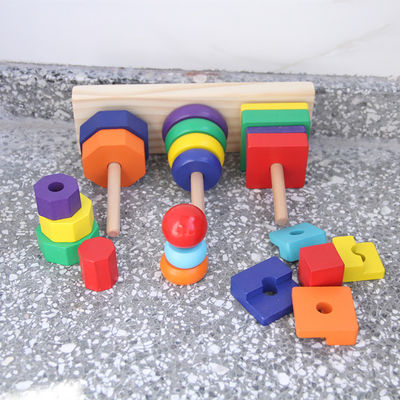 Geometrische hölzerne Bausteine Toy Sorting Board des Stapler-21cm