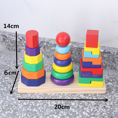 Geometrische hölzerne Bausteine Toy Sorting Board des Stapler-21cm