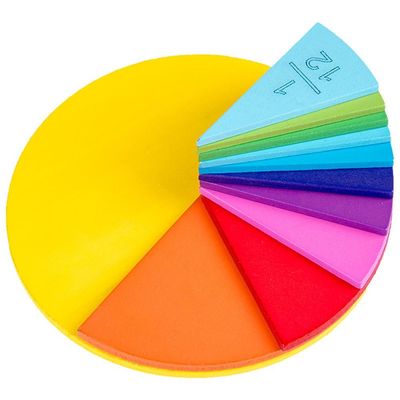 Zahl-Puzzlespiel-Brett-hölzerne Bruch-Puzzlespiel-Lehrmittel Karten-Mathe-11Pcs