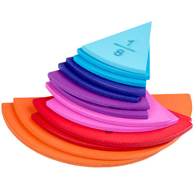 Zahl-Puzzlespiel-Brett-hölzerne Bruch-Puzzlespiel-Lehrmittel Karten-Mathe-11Pcs