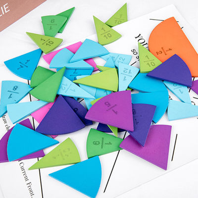 Zahl-Puzzlespiel-Brett-hölzerne Bruch-Puzzlespiel-Lehrmittel Karten-Mathe-11Pcs