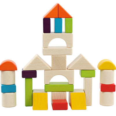 Großes 15cm Schloss-hölzerne Bausteine Toy Stacking 30 Stücke