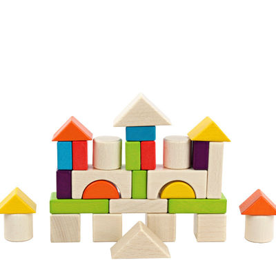 Großes 15cm Schloss-hölzerne Bausteine Toy Stacking 30 Stücke