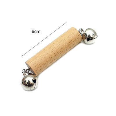 Handbell 6 bewegen hölzernes sicheres Tambor Buchenholz Teethers Teether Schritt für Schritt fort