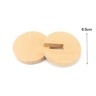 Handbell 6 bewegen hölzernes sicheres Tambor Buchenholz Teethers Teether Schritt für Schritt fort
