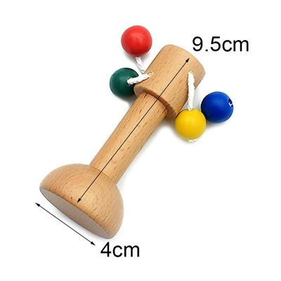 Handbell 6 bewegen hölzernes sicheres Tambor Buchenholz Teethers Teether Schritt für Schritt fort