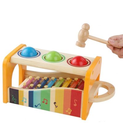 Acht hölzerne musikalische Spielwaren-hölzernes Xylophon-Baby der Anmerkungs-15cm