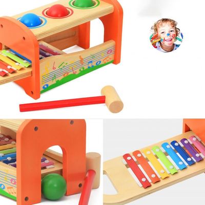 Acht hölzerne musikalische Spielwaren-hölzernes Xylophon-Baby der Anmerkungs-15cm