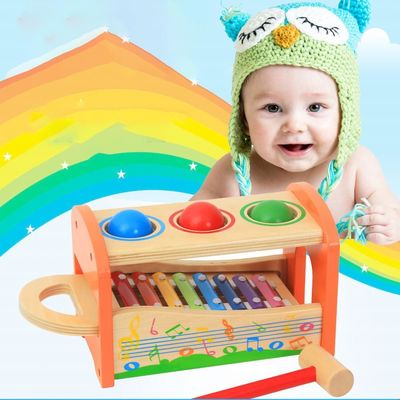 Acht hölzerne musikalische Spielwaren-hölzernes Xylophon-Baby der Anmerkungs-15cm