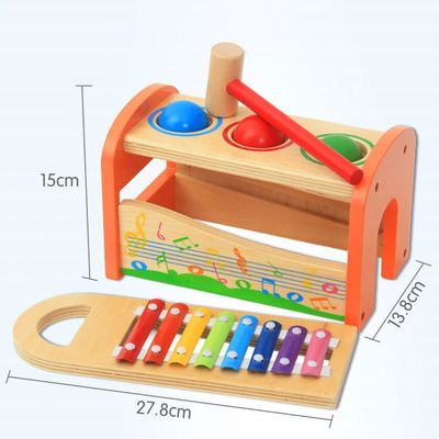 Acht hölzerne musikalische Spielwaren-hölzernes Xylophon-Baby der Anmerkungs-15cm