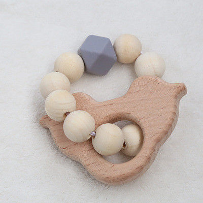 Schmuck-Häkelarbeit zahnender Ring Personalised Organic Wooden Teethers