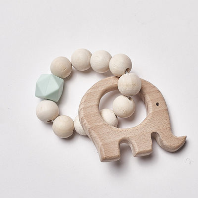 Schmuck-Häkelarbeit zahnender Ring Personalised Organic Wooden Teethers