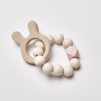Schmuck-Häkelarbeit zahnender Ring Personalised Organic Wooden Teethers